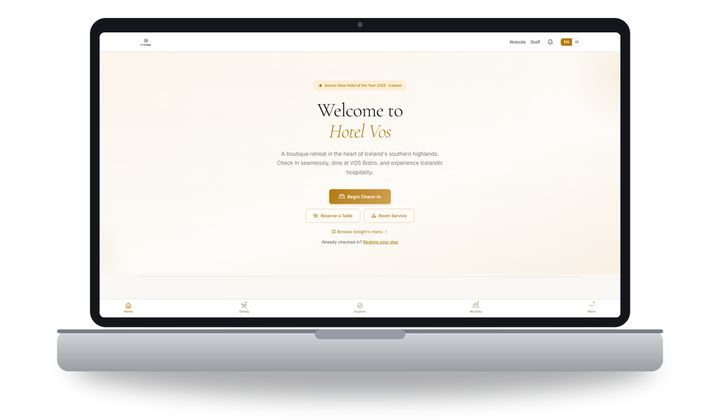 Hotel Vos Guest Check-in website